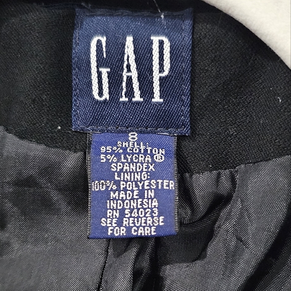 Gap Size 8 Black Blazer Jacket Coat - Picture 3 of 3